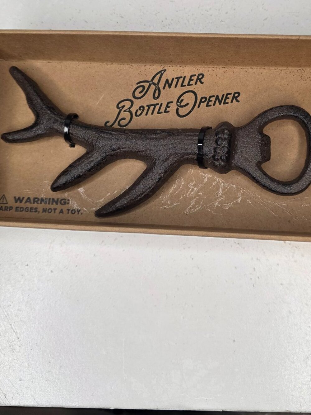 Samsonico Cast Iron Antler Bottle Opener NWT